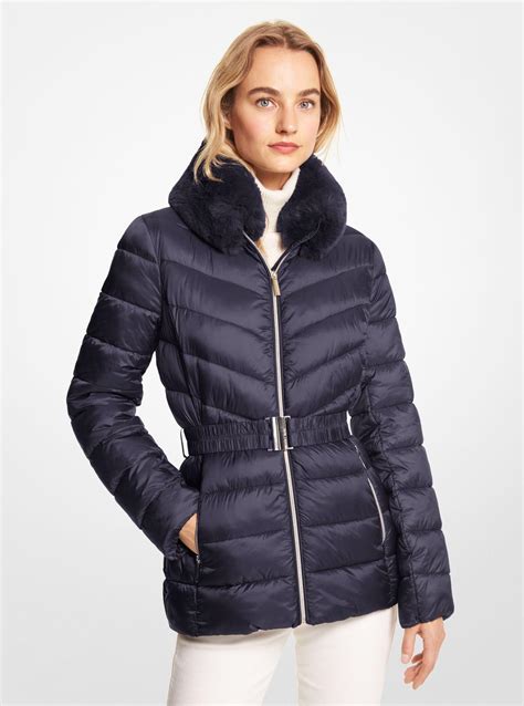 michael kors sleeping bag coat|Quilted Nylon Puffer Coat .